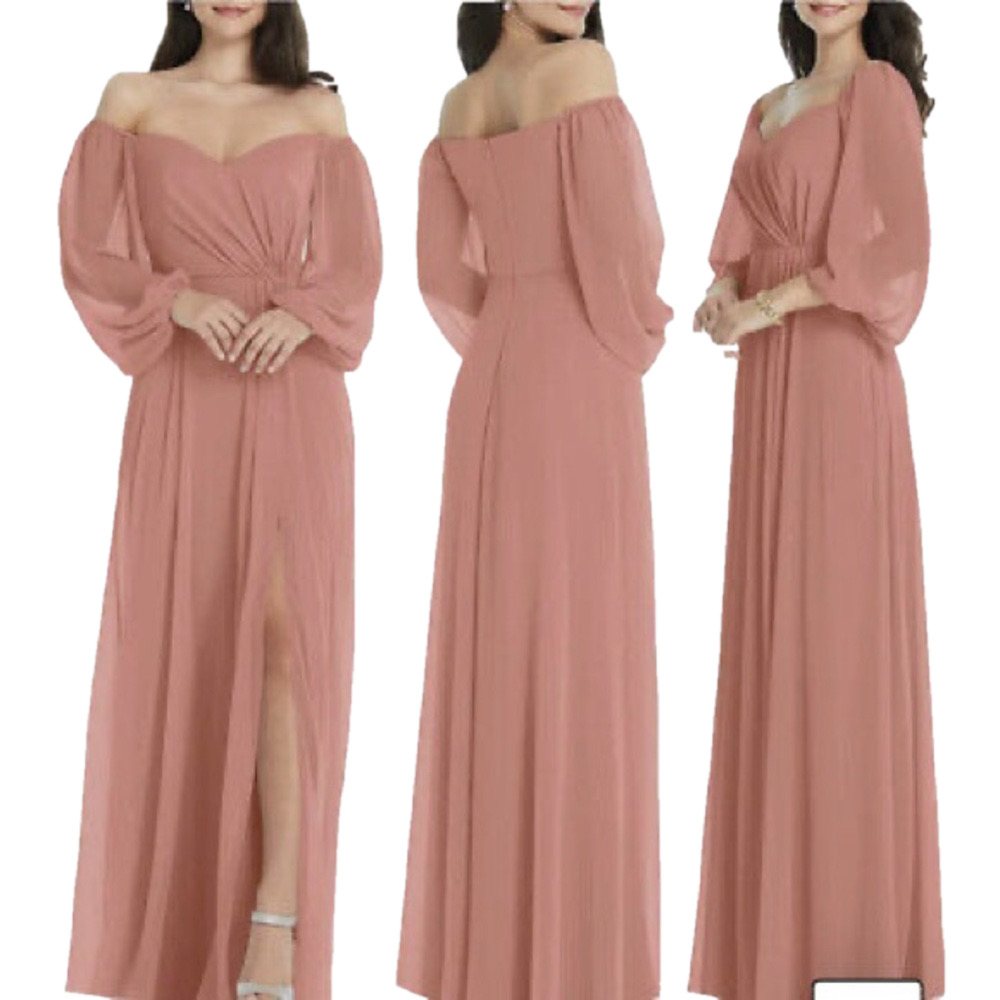 DESSY COLLECTION by VIVIAN DIAMOND Women’s formal chiffon strapless maxi dress